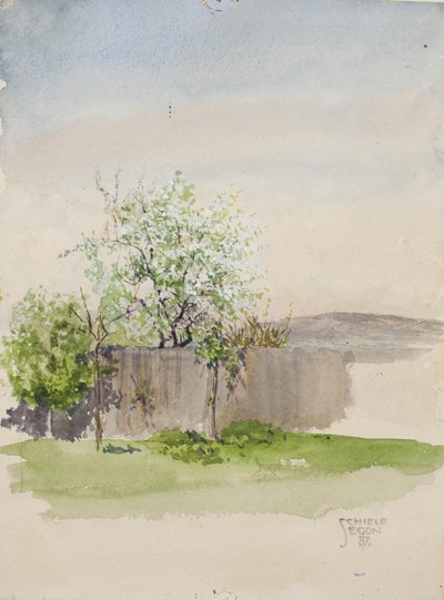 Garten mit Baum von Egon Schiele